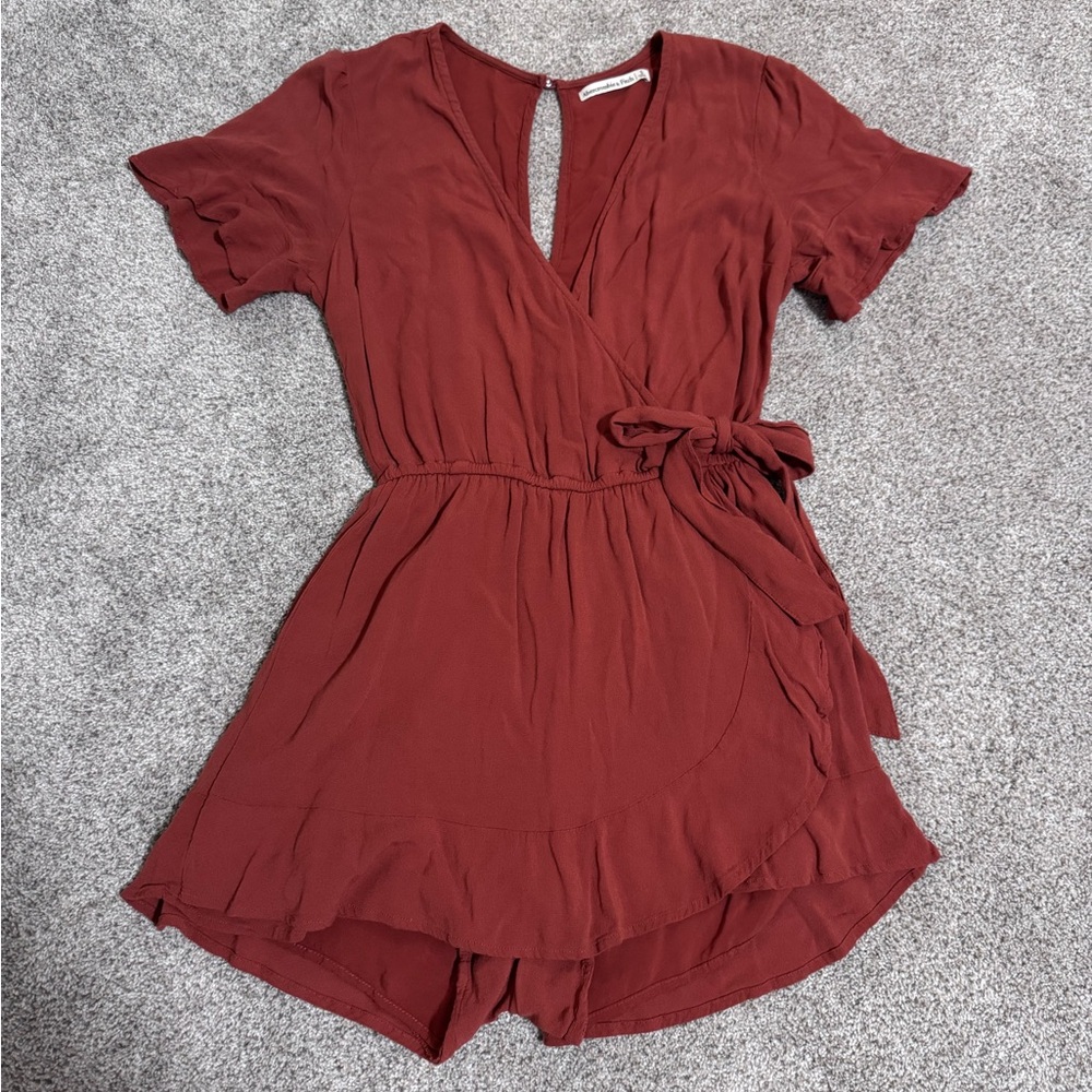 Abercrombie & Fitch Romper, Size Small, Skort, Rust Orange